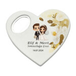 Düğün Nikah Nişan Kına Organizasyonları  için  Kişiye Özel Kalp Magnet Açacak