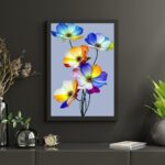 Estetik Renkli Çiçek Temalı MDF Tablo - Modern Ev ve Ofis Duvar Aksesuarı - Görsel 2