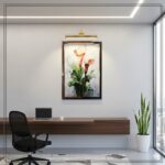 Modern Sanat  Zarif Zambak Temalı Dekoratif MDF Tablo