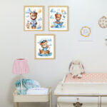 Bebek ve Çocuk Odası Dekoratif MDF Tablo Seti - Kişiye Özel Seçeneklerle - Görsel 2