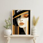 Sanatsal Model Kız Görselli Tablo – Dekoratif 40x60 Çerçeveli Duvar Sanatı - Görsel 2