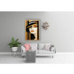 Sanatsal Model Kız Görselli Tablo – Dekoratif 40x60 Çerçeveli Duvar Sanatı