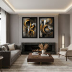 Modern Sanatın Dijital Estetiği: Premium 2’li MDF Tablo Seti