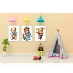 Erkek Çocuk  Odası 30 X 40 Dekoratif  Üçlü Tablo Seti - Görsel 2