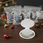 Resmi Yılbaşı Temalı Kapaklı Cep Aynası - Yeni Yıl Promosyon - Özel Gün Hediyesi - Görsel 3