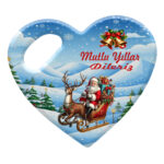 Mutlu Yıllar Yazılı Kalp Şeklinde Magnet Şişe Açacağı - Yılbaşı Hediyesi